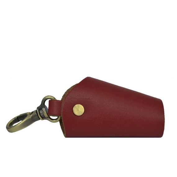 Genuine Leather Palm Keychain Red - photo 5