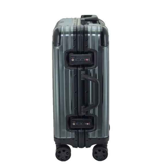 Кейс-вализа CCS 5250 из алюминия с колёсами, голубой, 34x55x20 см, 4 кг, TSA замок, прочный, 4 колеса на 360°, разделители внутри - фото 2