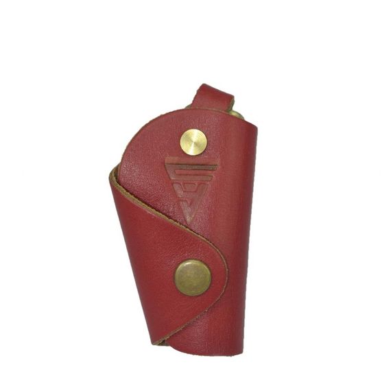 Genuine Leather Palm Keychain Red - photo 1