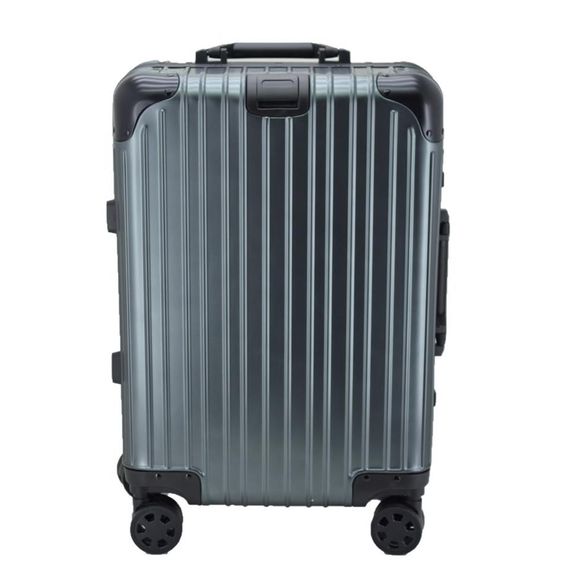 Кейс-вализа CCS 5250 из алюминия с колёсами, голубой, 34x55x20 см, 4 кг, TSA замок, прочный, 4 колеса на 360°, разделители внутри - фото 1