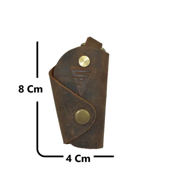 Genuine Leather Palm Keychain Brown - photo 2