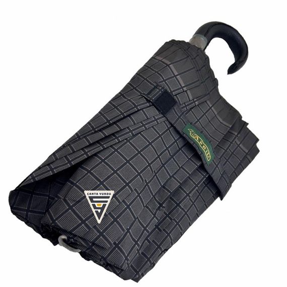 April A-228G Elite G3 Otomatik 10 Telli Şemsiye Ekose Siyah - fotoğraf 2