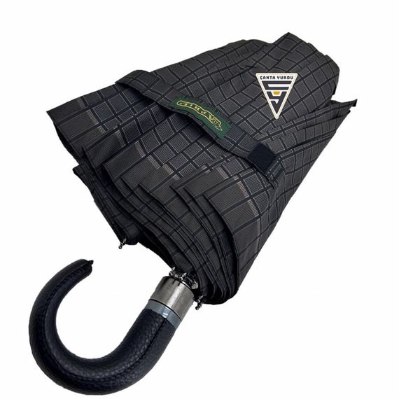 April A-228G Elite G3 Otomatik 10 Telli Şemsiye Ekose Siyah - fotoğraf 1