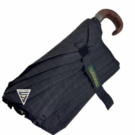 April A-228G Elite G2 Otomatik 10 Telli Şemsiye Ekose Siyah - fotoğraf 2