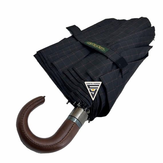 April A-228G Elite G2 Otomatik 10 Telli Şemsiye Ekose Siyah - fotoğraf 1