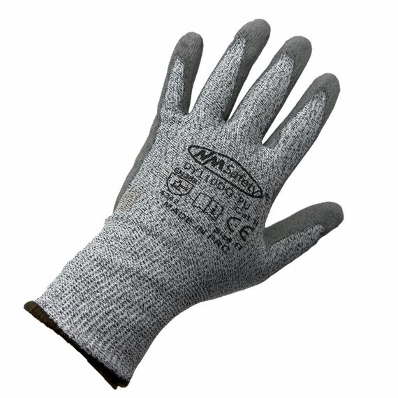 12 Adet Kesilmez L-XXL Eldiven Koruyucu İş Eldiveni Gri - fotoğraf 4