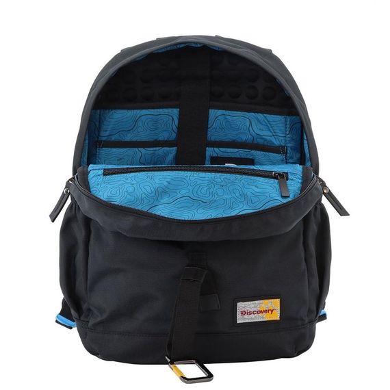 Рюкзак Discovery Icon 15 дюймів для ноутбука, чорний, універсальний, легкий, з кишенями для води та RFID-захистом, 16 л, 29x13x43 см - фото 3