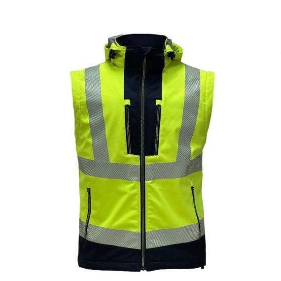 Reflektörlü Ripstop Softshell Model Teknik Mont Sarı - фото 2