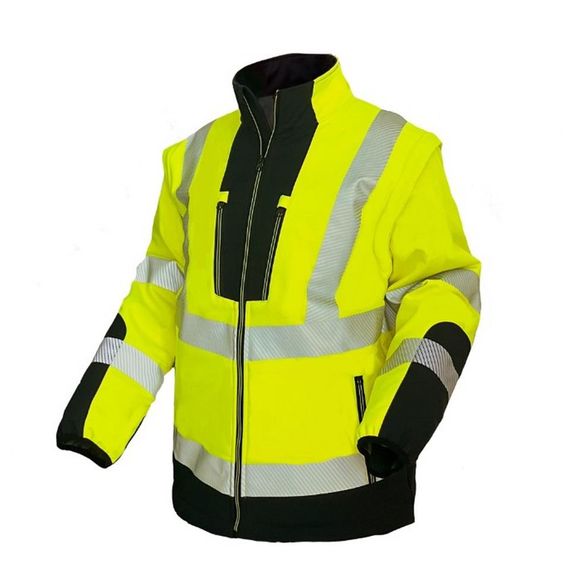 Reflektörlü Ripstop Softshell Model Teknik Mont Sarı - фото 4