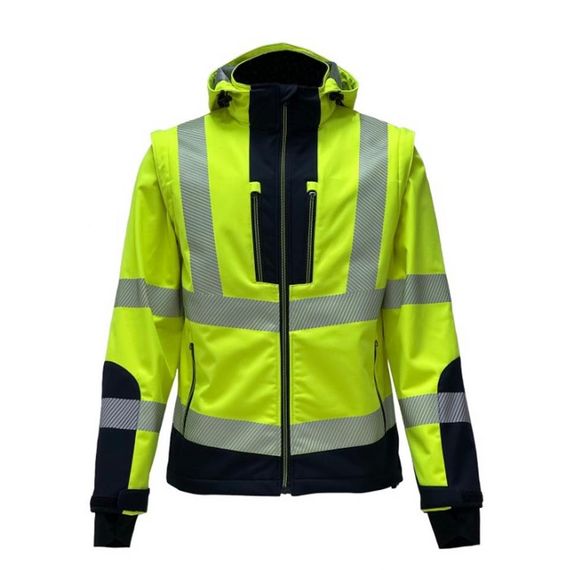 Reflektörlü Ripstop Softshell Model Teknik Mont Sarı - фото 1