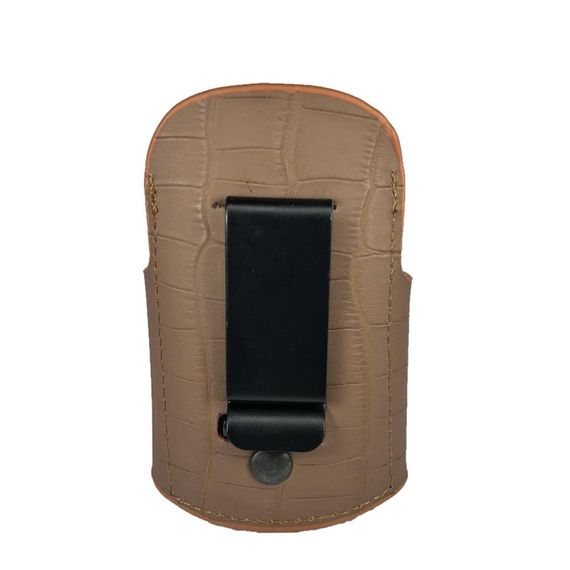 Hakiki Deri Stetoskop Tutucu Organizer Holder Kroko Taba - صورة 3