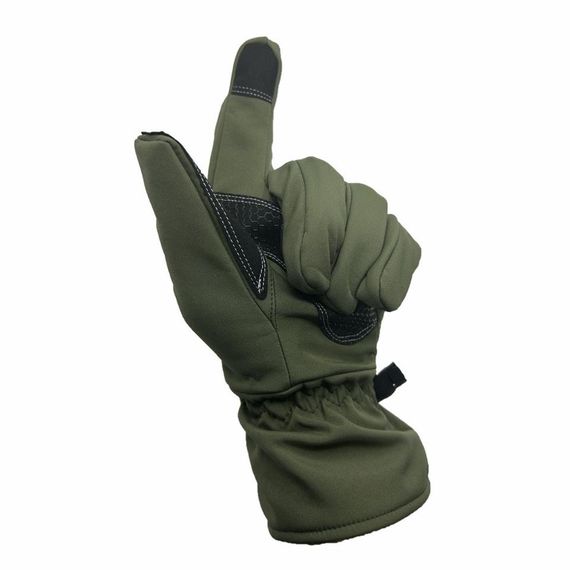 قفازات رياضية للدراجات النارية مقاس L من Softshell Cay250 باللون الأخضر - صورة 5