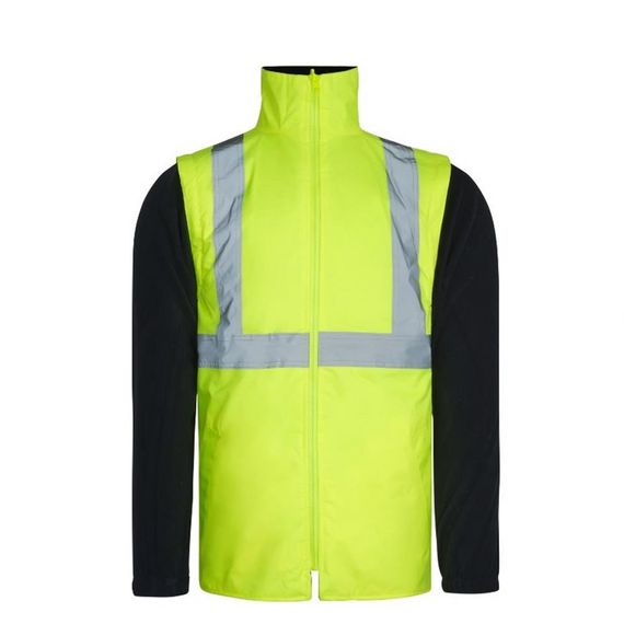 Reflektörlü 5+1 Farklı Kullanımlı Oxford 300D Parka Sarı - صورة 4