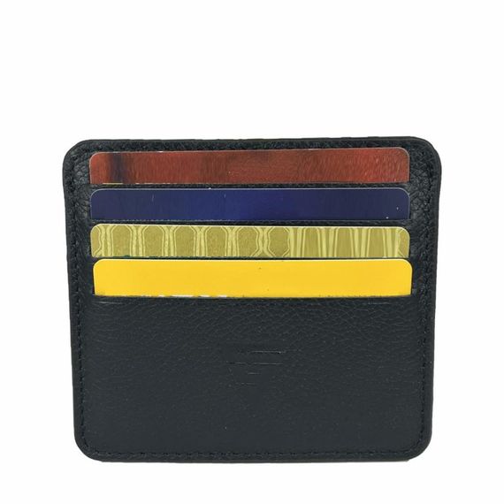 Hakiki Deri 8 Gözlü Kartlık Guti Siyah - صورة 1