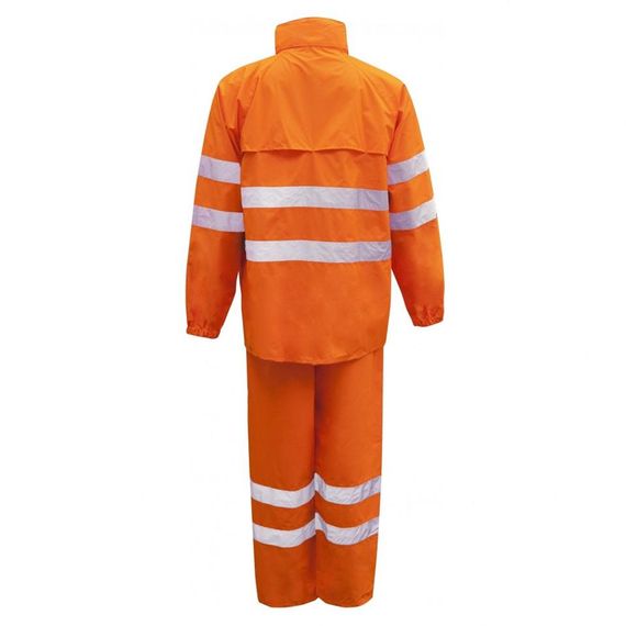 Alt Üst Takım 150D Reflektörlü Yağmurluk Turuncu - صورة 2