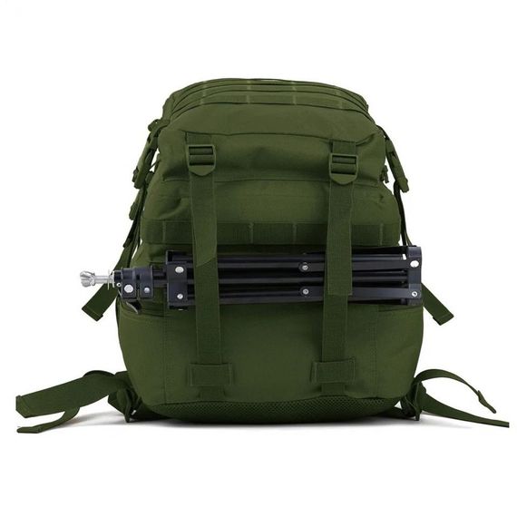 Тактичний рюкзак Taktikal TK1100 об'ємом 45L в кольорі хакі, ідеальний для спорту, трекінгу та щоденних потреб з багатофункціональними відсіками - фото 2