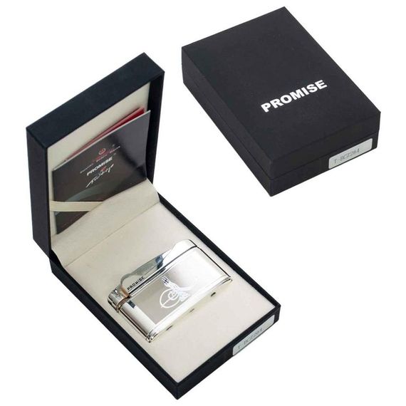 Osmanlı Tuğralı İbelo Tarz Gazlı Çakmak Gümüş Renk - fotoğraf 5