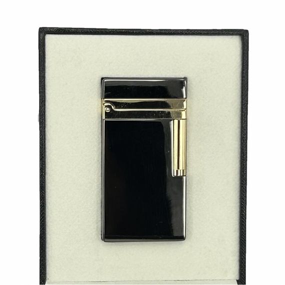 Dupont Tarz Yandan Çarklı Metal Çakmak Siyah - fotoğraf 3