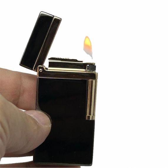 Dupont Tarz Yandan Çarklı Metal Çakmak Siyah - fotoğraf 1