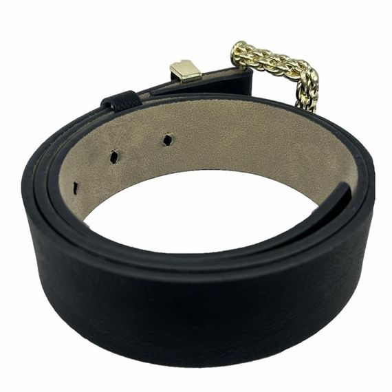 حزام حريمي جلد نباتي Hll1166 100 سم أسود - صورة 3