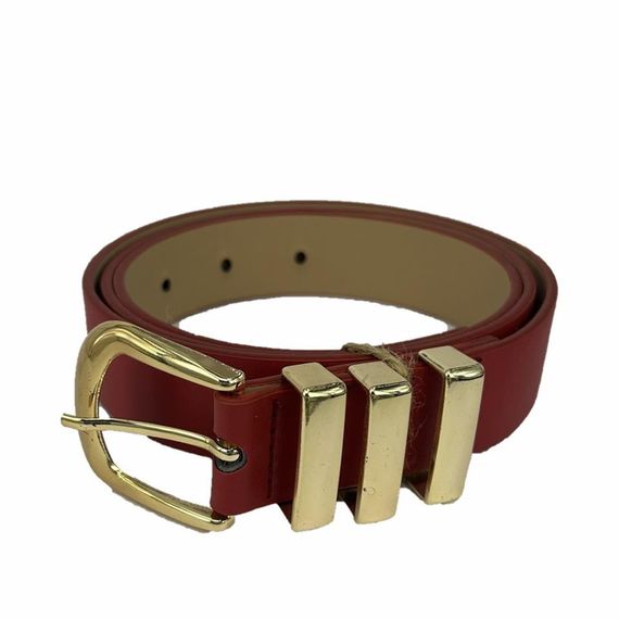 حزام نسائي جلد نباتي Hll1157 100 سم أحمر