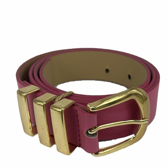 Vegan Deri Hll1155 Kadın Kemer 100 Cm Pembe - fotoğraf 1