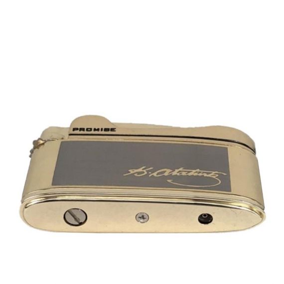 Atatürk signed Ibelo Style Gas Lighter Gold Color - photo 3