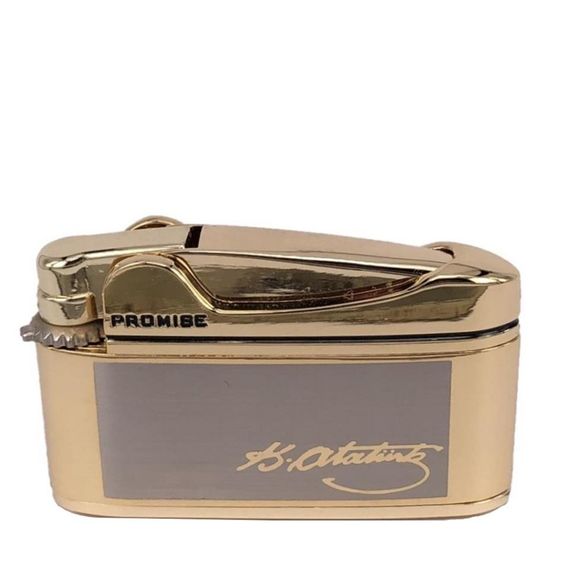 Atatürk signed Ibelo Style Gas Lighter Gold Color - photo 5