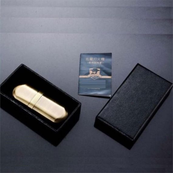 Бензиновий ретро мінімалістичний запальничка Кубой з міді, розмір 0,8-2 см, висота 7 см, в спеціальній упаковці - фото 5