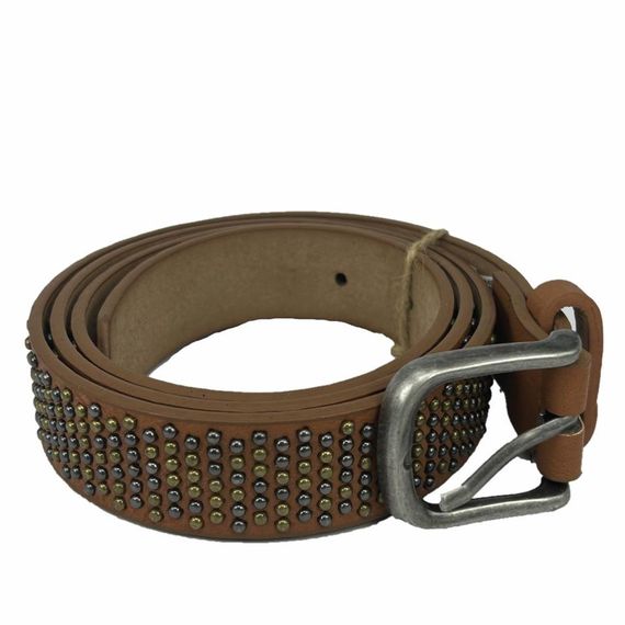 جلد نباتي Hll1161 حزام حريمي 100 سم بونتو بني - صورة 1