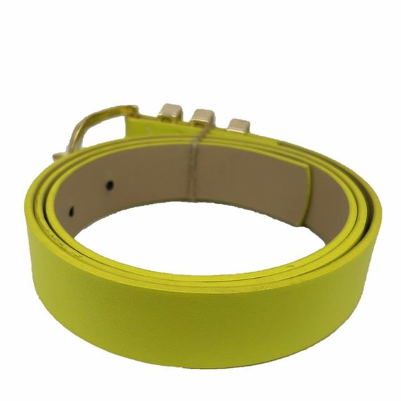 Vegan Deri Hll1158 Kadın Kemer 100 Cm Yeşil - fotoğraf 3