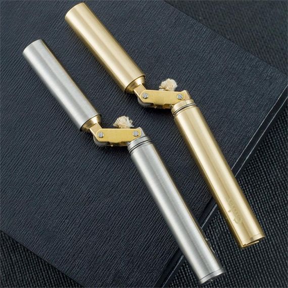 Ultra İnce Benzinli Silindir Çakmak Gümüş - fotoğraf 5