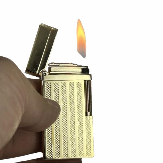 Dupont Style Handwheel Metal Lighter Gold - photo 1
