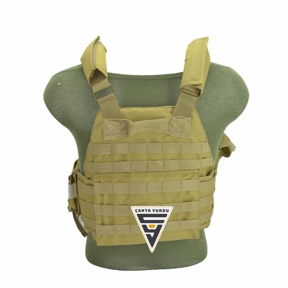 Тактический жилет AK47 из Кордуры, бежевый, универсальные карманы, регулируемые плечи, баллистические пластины, размер: один размер - фото 3