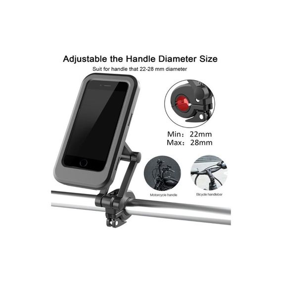 Motorcycle Waterprof Gps Phone Holder With Handlebar Case - photo 2