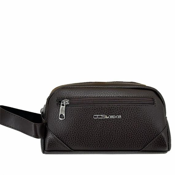 Сумка для путешествий Ççs London 31503 из экологической кожи, коричневая, с одним основным карманом 21x12x8 см - фото 1