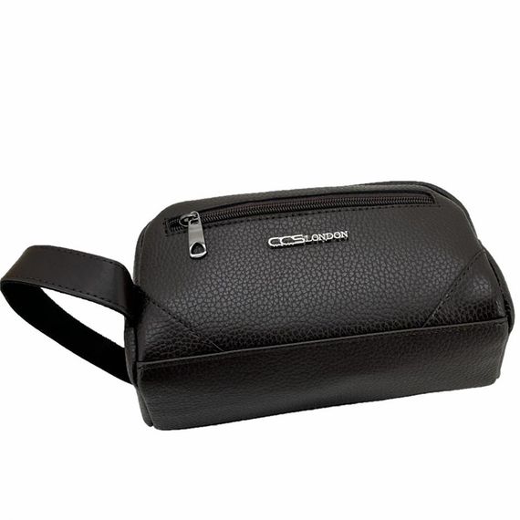 Сумка для путешествий Ççs London 31503 из экологической кожи, коричневая, с одним основным карманом 21x12x8 см - фото 2