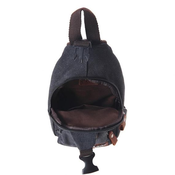 Ççs London 31470 Usb Aux Çıkışlı Kanvas Sırt Çantası Siyah - fotoğraf 3