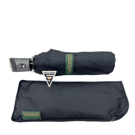 April A-216G 10 Telli A1 Tam Otomatik Şemsiye Siyah - fotoğraf 4