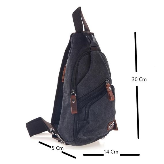 Ççs London 31470 Usb Aux Çıkışlı Kanvas Sırt Çantası Siyah - fotoğraf 2