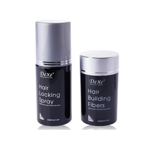 Dexe Saç Dolgunlaştırıcı Fiber Keratin Toz ve Sprey Siyah - fotoğraf 2
