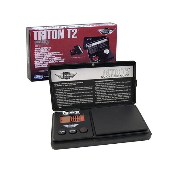 Тарілка для ваги Triton T2 500 г з точністю 0,1 г, чорного кольору, з захисним кришкою та масштабом для легкості використання - фото 2