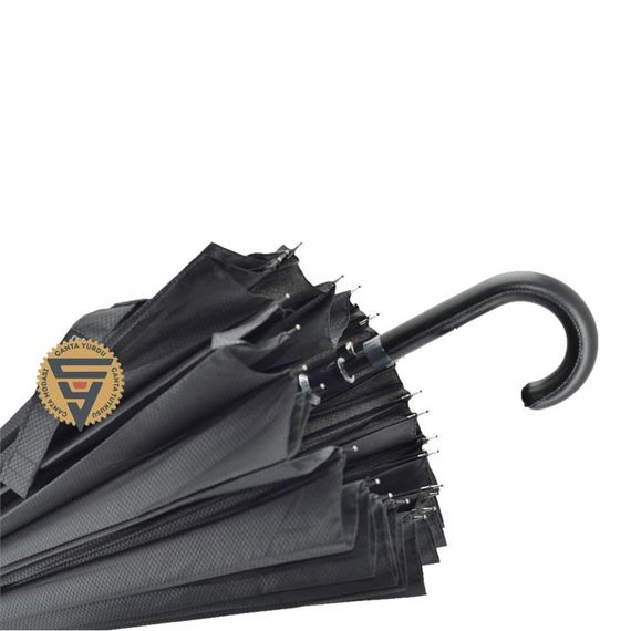 Marlux 24 Telli Baston Deri Sap Vale Şemsiye Siyah - fotoğraf 3