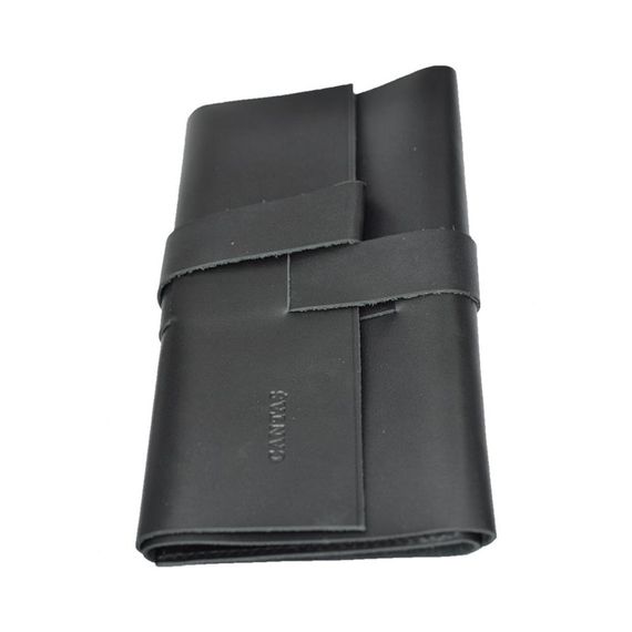 Genuine Leather Organizer Large Roll Black - photo 3