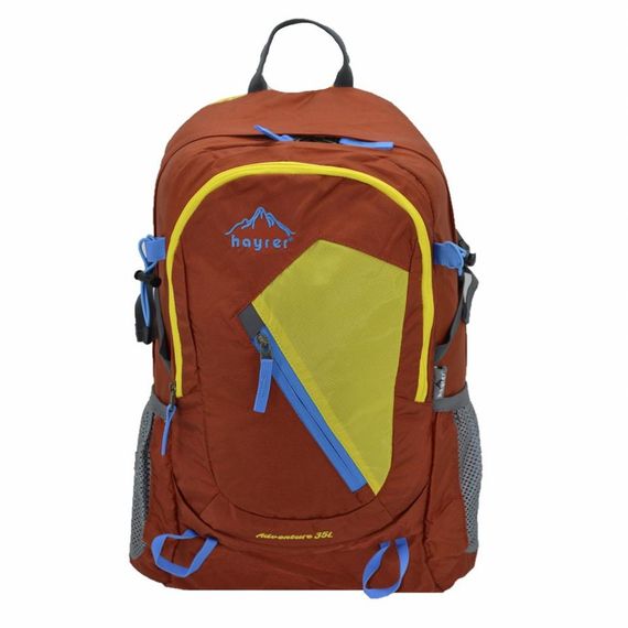 Мужской рюкзак Hayrer, 35 л, водоотталкивающий, красный, для треккинга и поездок, с ортопедической спинкой и карманами для ноутбука и аксессуаров - фото 1