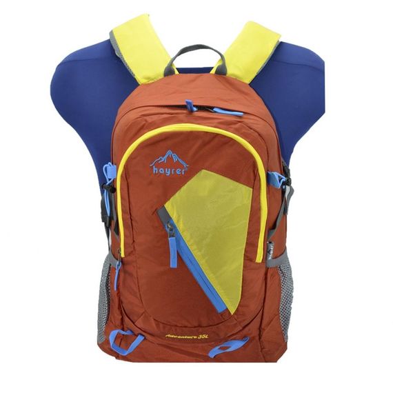 Мужской рюкзак Hayrer, 35 л, водоотталкивающий, красный, для треккинга и поездок, с ортопедической спинкой и карманами для ноутбука и аксессуаров - фото 5