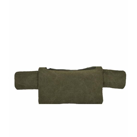 Ccs Leather Detailed Canvas Waist Bag Green - photo 5
