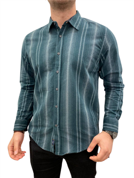Чоловіча сорочка без кишень - A5246 - Petrol - фото 1