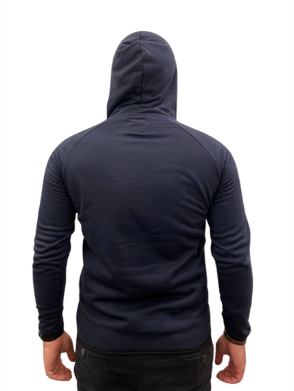 Men's Hooded Plain Basic Sweat with Pockets - 51631 - Navy Blue - photo 3