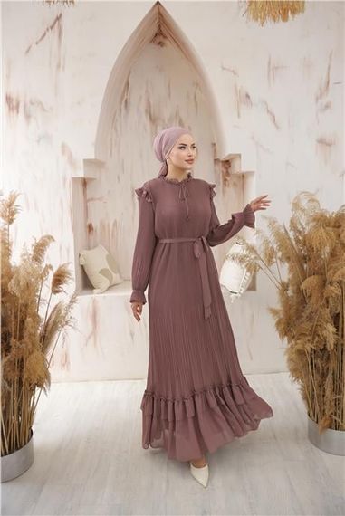 Платье из шифона с завязками на шее и талии, цвета лук, размеры 38-44, универсальный стиль для любого сезона - фото 5